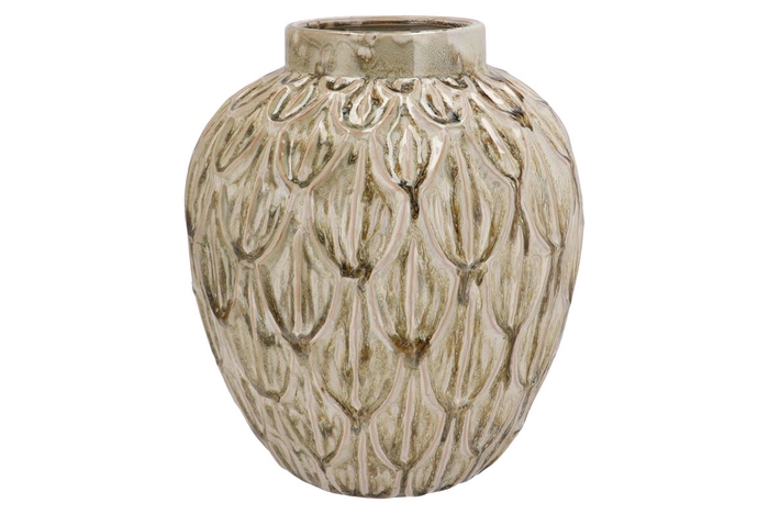 <h4>Inga Boa Green Pot Active Glaze 31x31x35cm</h4>