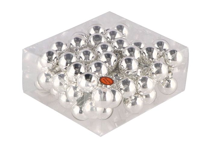 <h4>Glass Ball Shiny Silver 30mm P/72 Nm</h4>