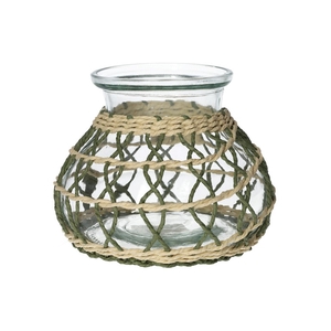 Vase Vina d10/15xh13 green/natural