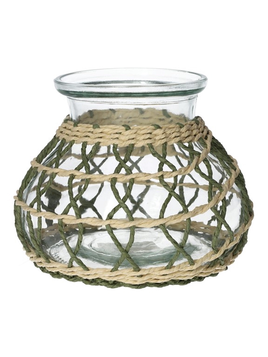 <h4>Vase Vina d10/15xh13 green/natural</h4>
