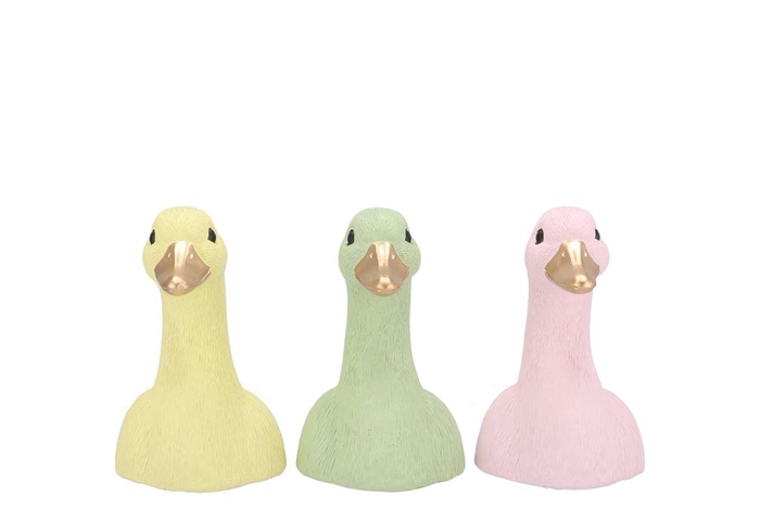 Easter Duck Head Dreamy Pastel Mix Ass 10x12x16cm Nm
