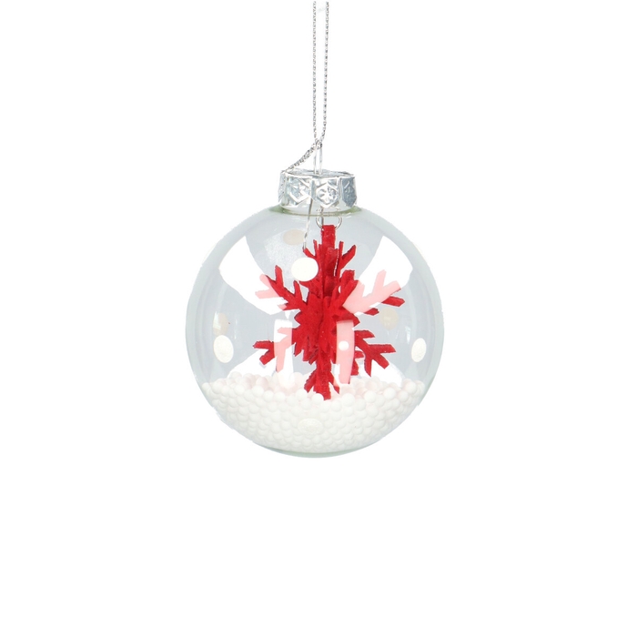 <h4>Bal deco sneeuwvlok 80mm</h4>