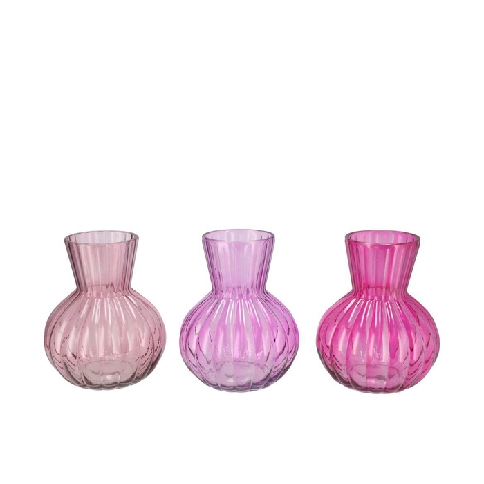 <h4>Feline Pink Mix Vase Ass 14x17cm</h4>