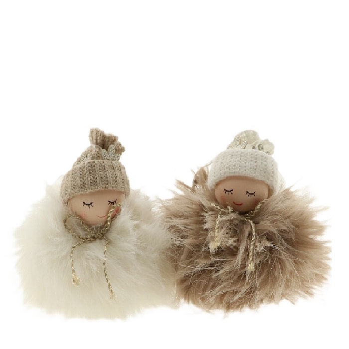 <h4>Kerst Hanger engel Furry 10cm</h4>