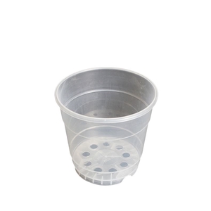 Plastic pot 12 cm transparant