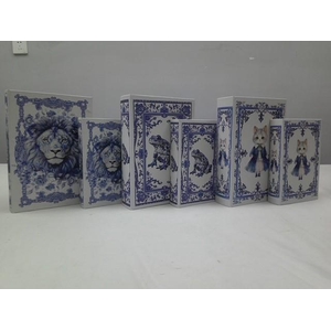 Book Box 30x21cm Cat/Frog/Lion