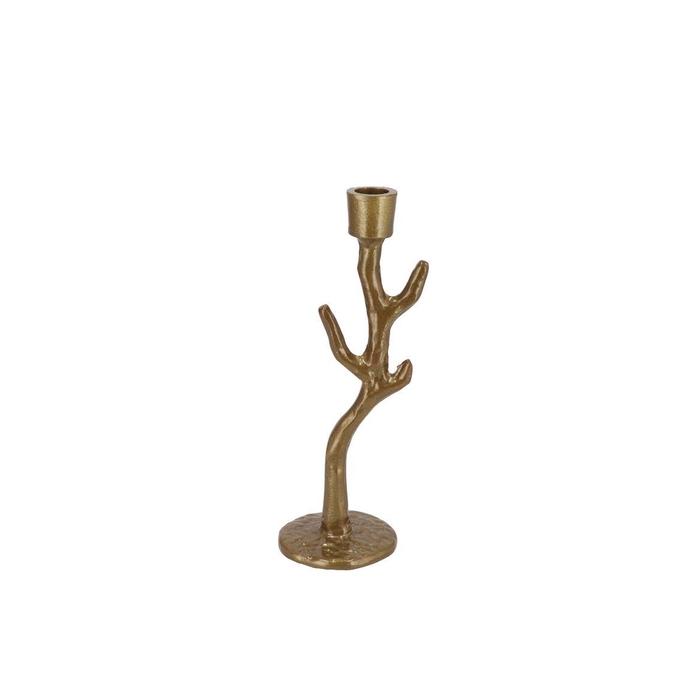 <h4>Hawley Gold Candle Holder 9x9x27cm</h4>