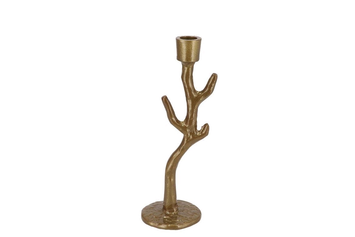 Hawley Gold Candle Holder 9x9x27cm