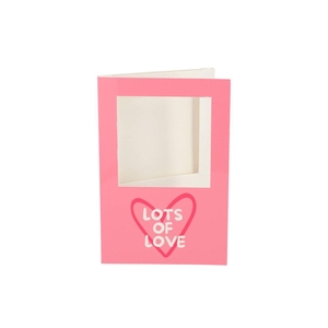 Gift Tile Card Lots Of Love Pink 21x14x1cm