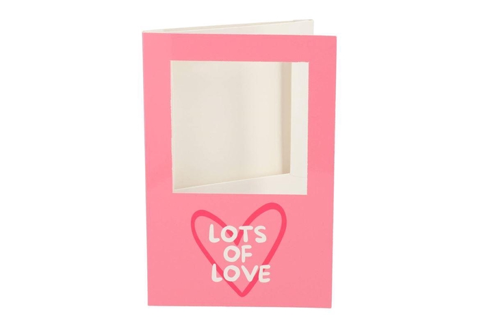 <h4>Gift Tile Card Lots Of Love Pink 21x14x1cm</h4>