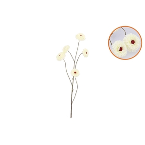 Silk Zinnia White 106cm