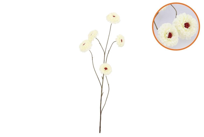 <h4>Silk Zinnia White 106cm</h4>