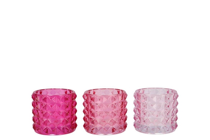 Jazz Jolly Pink T-light Structure Ass 10x9cm