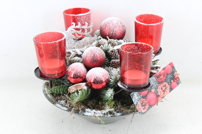 <h4>arr5 Kerst MB - Glas schaal 4licht std rood</h4>