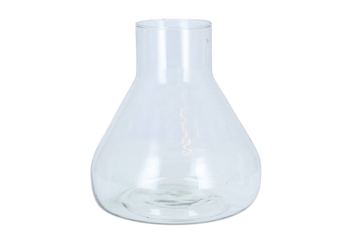 Glass Milk Bottle Roca Clear 22x25cm