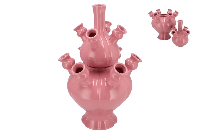 <h4>Rotterdam Pink Vase Tube 31x31x46cm</h4>