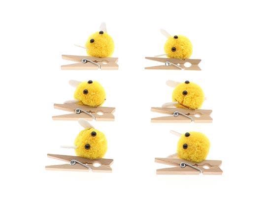 Bee Buzz On Clip 6Pcs L10W3H15