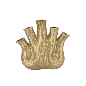 Aglio Gold Vase Oval 36x17x33cm