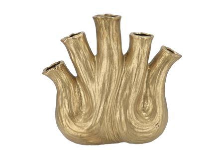 <h4>Aglio Gold Vase Oval 36x17x33cm</h4>