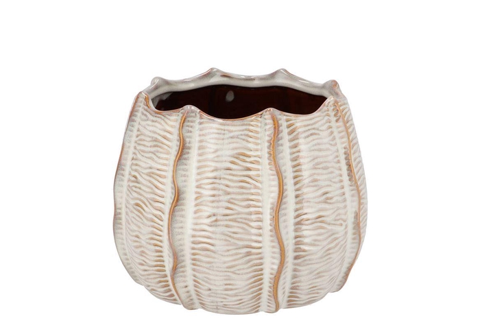 Sifan White Pot Structure 14x14x11cm