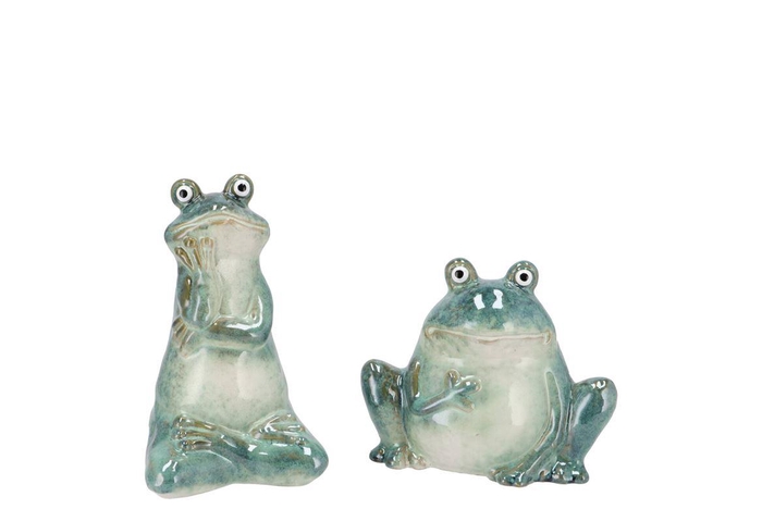 Zoe Green Frog Ass13x20x24cm