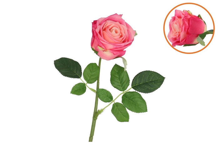 <h4>Silk Rose Real Touch Pink 43cm</h4>