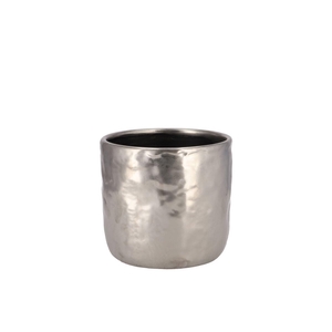 Iron Stone Silver Glazed Pot 9x8cm