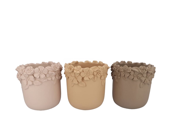 <h4>Gigi Natural Brown Mix Flower Pot Ass 27x27x25m</h4>