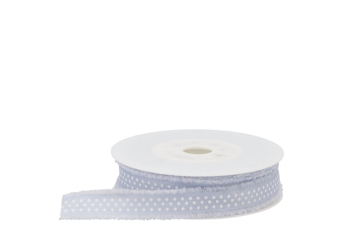 <h4>Ribbons Dots Blue/white 1,8cmx20m</h4>