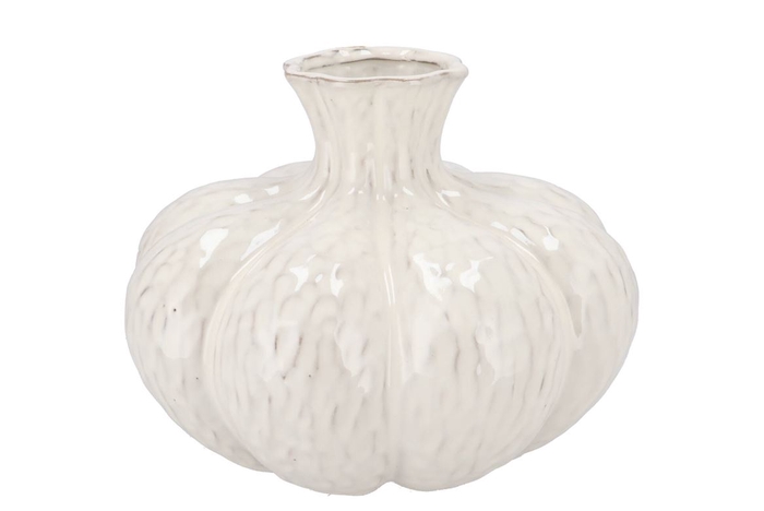 <h4>Mika Scottish White Vase Sphere Neck 30x23cm</h4>