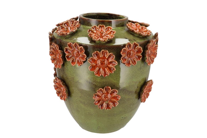 <h4>Riva Green Vase Flower 35x35x35cm</h4>