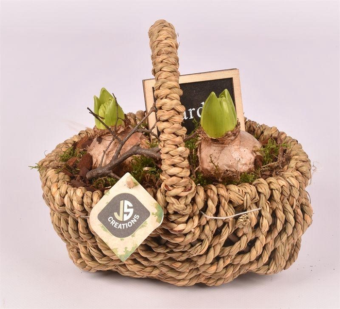 <h4>Wilg touwmand ovaal 20x15cm</h4>