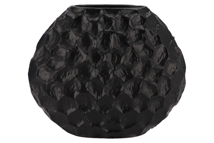 <h4>Inga Jada Black Oval Vase Structure 41x15x33cm</h4>