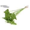 Lata Heart 8cm on stem Hat type Covered Light Green