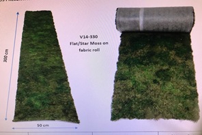 Platmos op rol fabric 50x300cm