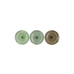 Dayah Summer Green Mix Glass Plate 18x2cm Ass P/1