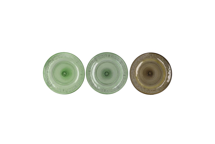 <h4>Dayah Summer Green Mix Glass Plate 18x2cm Ass P/1</h4>