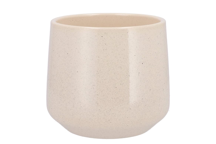 Ceramic Beige Stone Pot Berlin 18cm