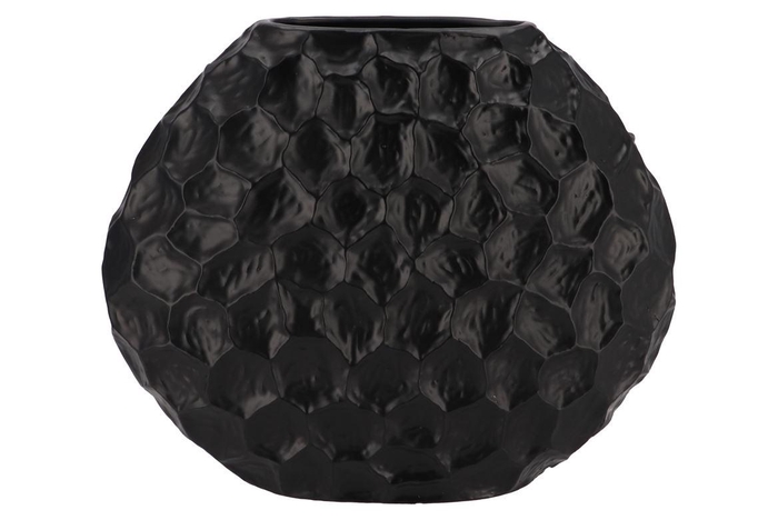 <h4>Inga Jada Black Oval Vase Structure 41x15x33cm Nm</h4>
