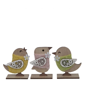 Voorjaar Deco vogel hout 8*4.5*12cm