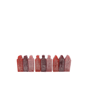 Amsterdam House Red Mix Candle 4x4x12cm