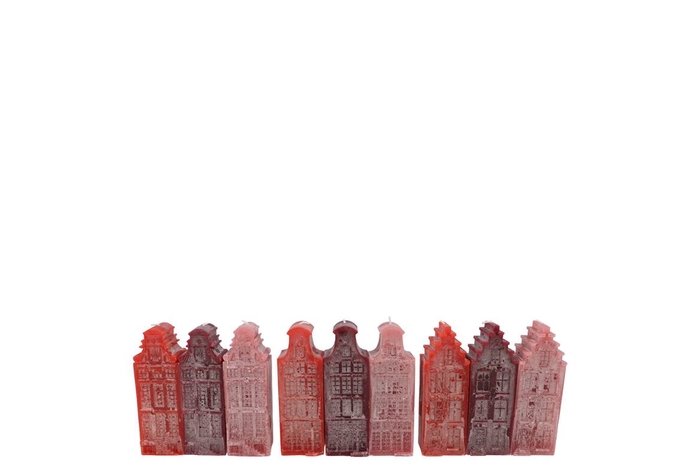 <h4>Amsterdam House Red Mix Candle 4x4x12cm</h4>