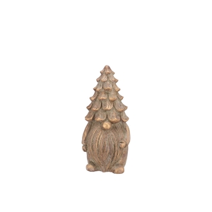Concrete Golden Gnome Tree 11x11x22cm