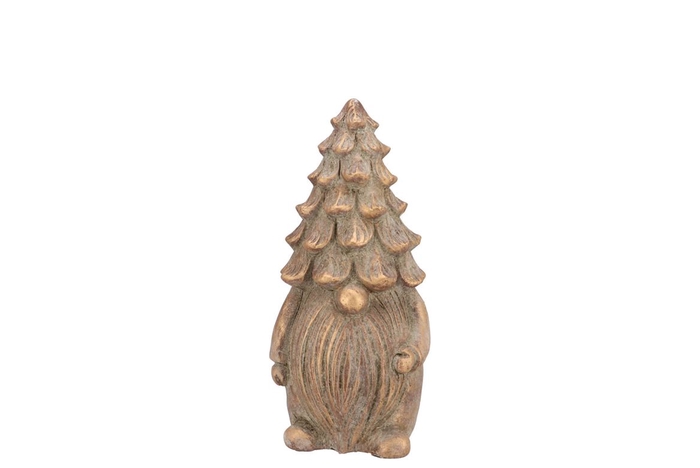 <h4>Concrete Golden Gnome Tree 11x11x22cm</h4>