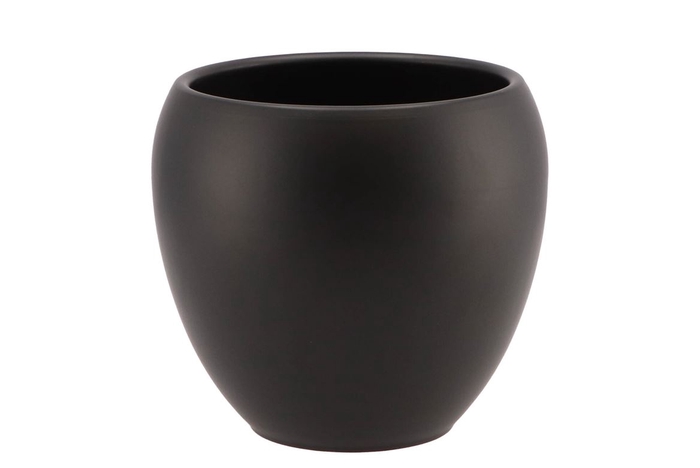 Vinci Matt Black Flower Pot 17x15cm