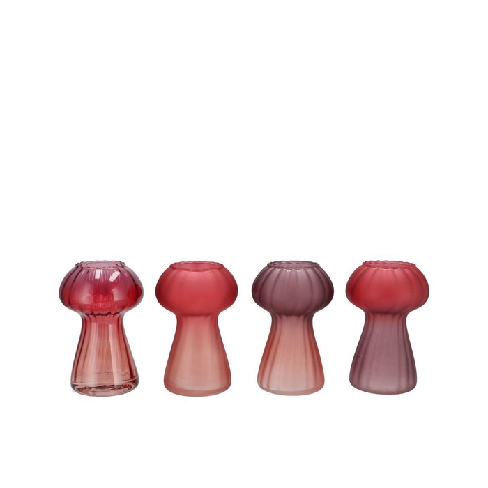 <h4>Nova Red Vase Mushroom Structure Tricolor 11x11x18</h4>