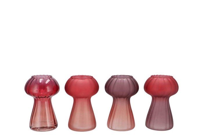 Nova Red Vase Mushroom Structure Tricolor 11x11x18