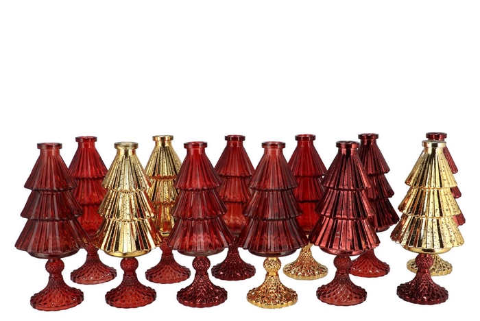 Jazz Wild Red Vase X-mas Tree Ass 11x25cm