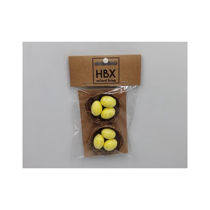 <h4>Birdsnest With Egg 2 Pcs L10W16H2</h4>