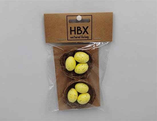 Birdsnest With Egg 2 Pcs L10W16H2